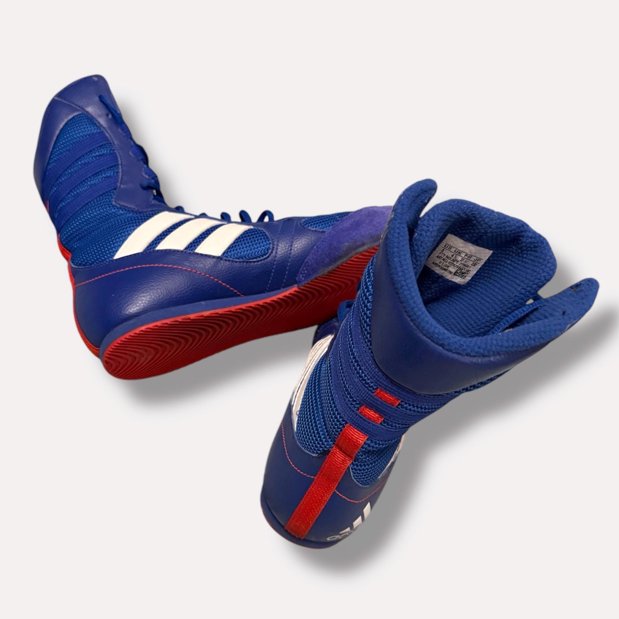 adidas boxing shoes red and blue