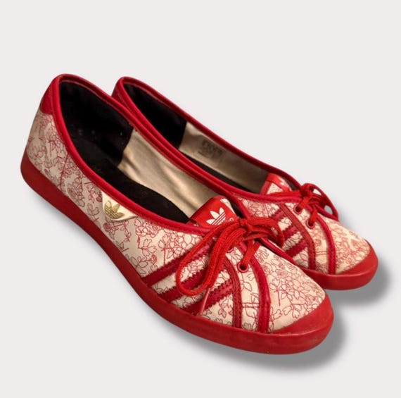 Adidas Adria Ultra Rare Iconic Vintage Ballet Flats Dystopian Floral Sneakers Archive Y2K 90s 00s Subversive Cyber Boho Gorpcore Shoes UK4