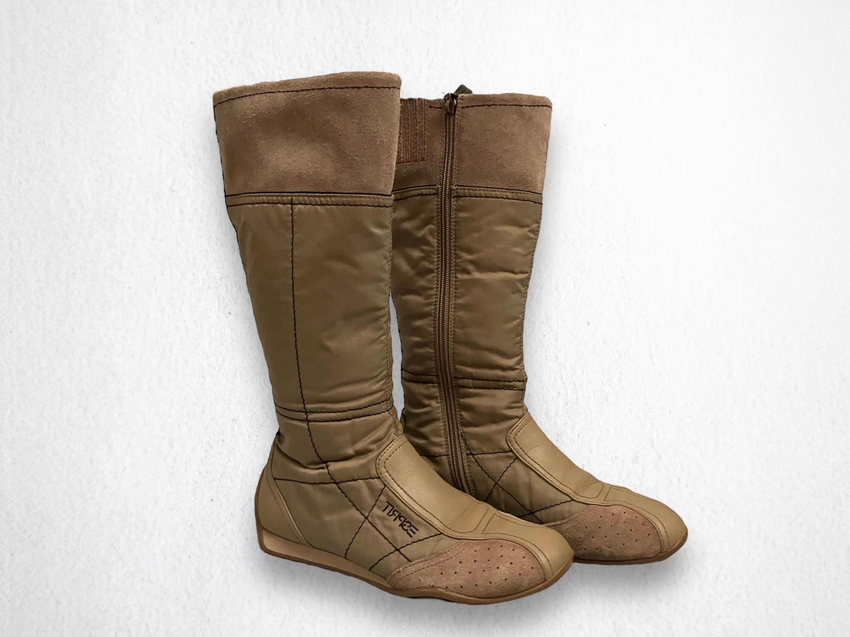 Y2K Vintage Boxing High Knee Boots Leather Archive Mostro