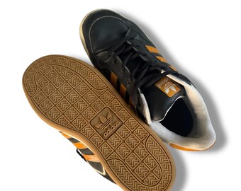 ADIDAS Iconic Vintage Black Leather 90s 00s Sneakers Y2K Shoes