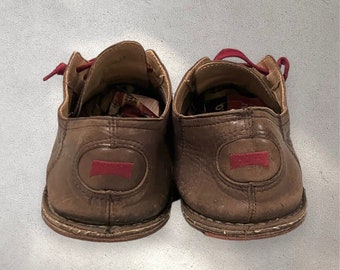 靴 90s-00s US Vintage Fade Leather Shoes VINTAGE 90's POD Chunky Massive Leather Boots Shoes Unisex