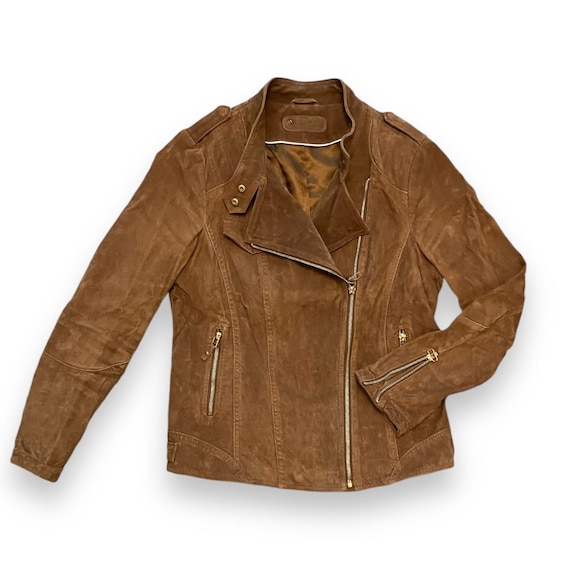 Vintage Leather Jacket Biker Jacket 100% Leather Suede Mostro 90s