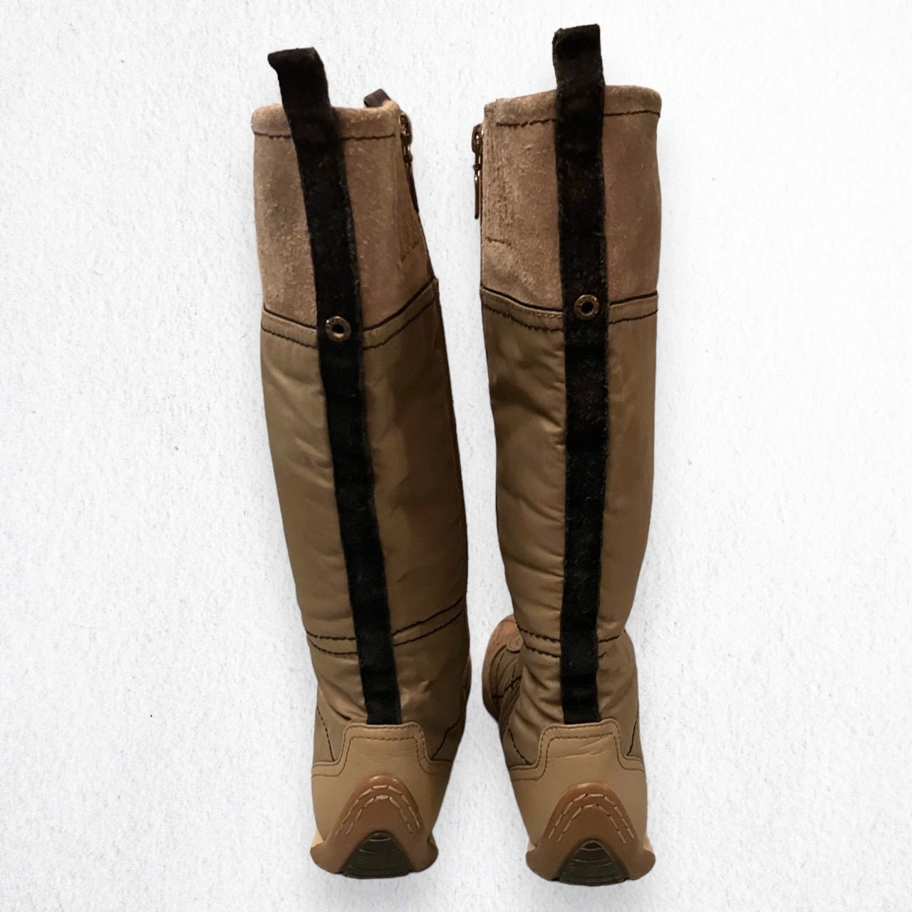 Y2K Vintage Boxing High Knee Boots Leather Archive Mostro