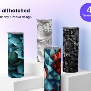 3D Tumbler Wraps | 20oz Skinny Straight Tumbler Design PNG |  Sublimation | Digital Download