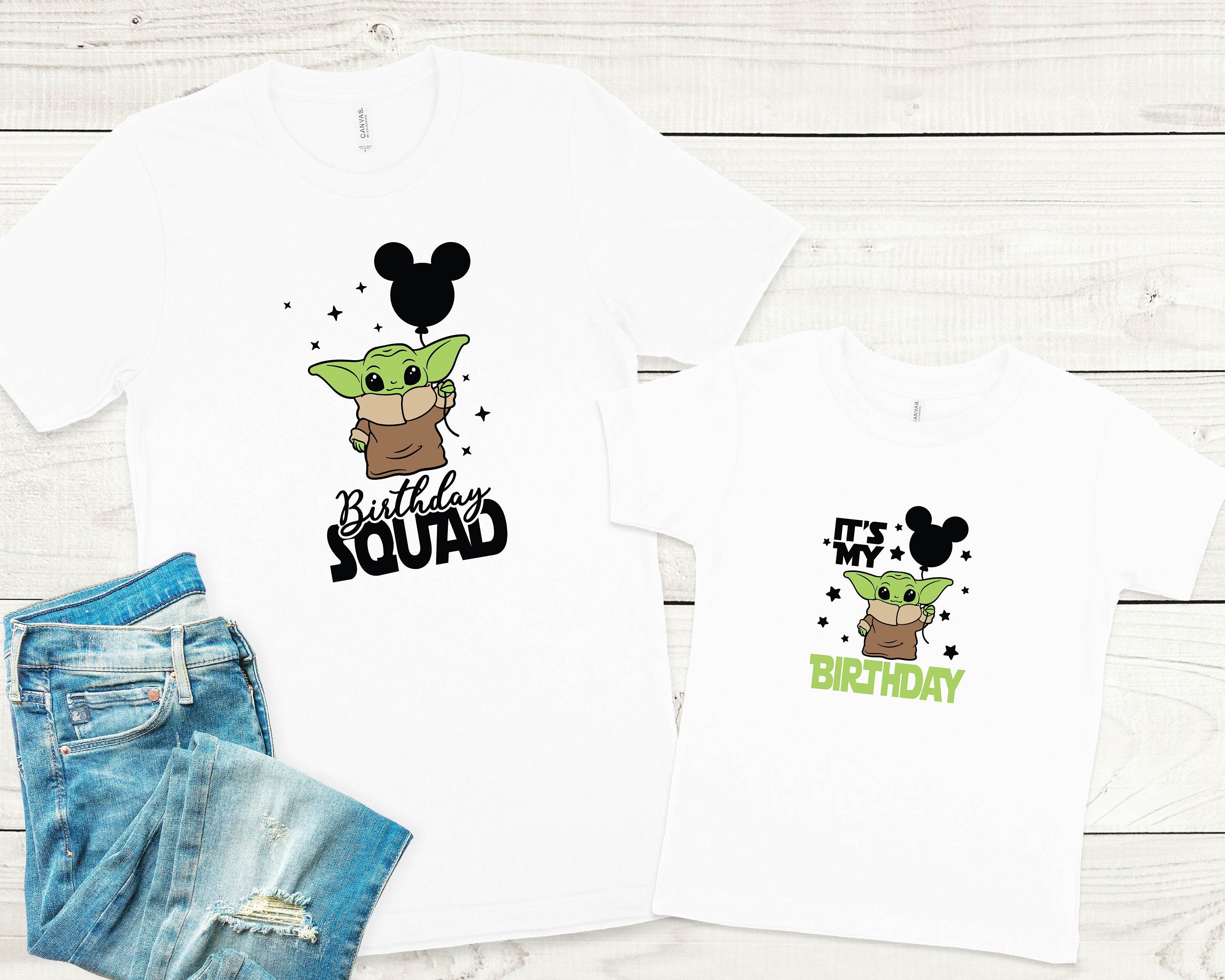Baby Yoda Birthday Shirt Yoda Birthday Squad Shirt Sweatshirt - Etsy