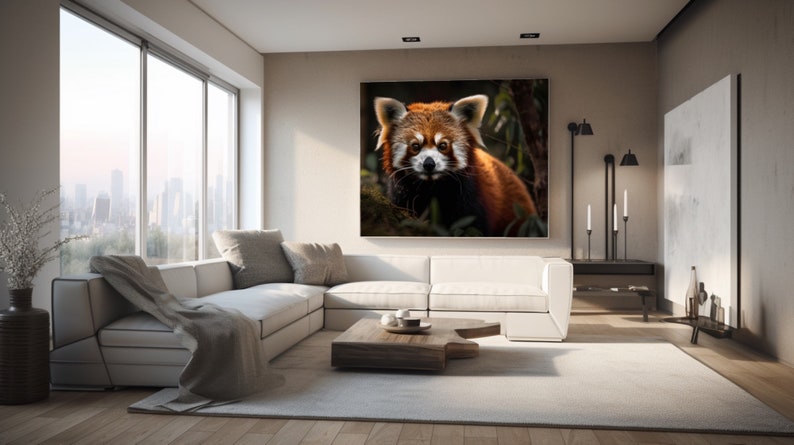 Red Panda in the Forest - Etsy
