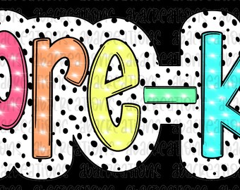 Pre-K Design PNG File, Silhouette Cut File (Digital Download)