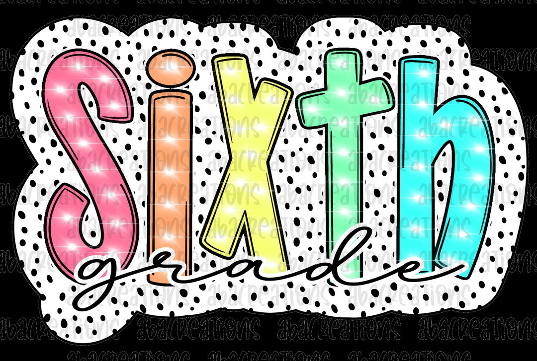 Sixth Grade PNG - Etsy