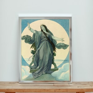 Queen of the Night by Moritz Von Schwind, Giclee Print, Wall Decor, Home Wall Deco, Printed Poster Fine Art, Gift for Her, Canvas Wall Art