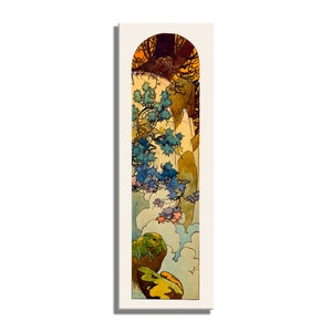 Carton de Vitrail Pour la Bijouterie Fouquet Illustration by Alphonse Mucha Art Nouveau Style Giclee Print  Long Narrow Wall Art