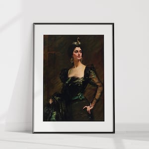 Kate Deering Ridgely by Alice Pike Barney, Portrait Picture, Giclee Print, Wall Decor Poster, Print Canvas Decor, Mood Style Print