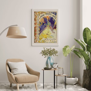 Noël 1896 by Alphonse Mucha Illustration Art Nouveau Style, Giclee Print, Home Wall Decor, Printed Poster Fine Art, Rolled Canvas Wall Art