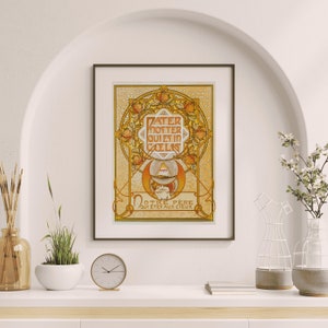Pater Noster Illustration by Alphonse Mucha Art Nouveau Style Canvas Print Textured Giclee Print Wall Decor