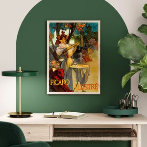 Figaro by Alphonse Mucha Art Nouveau Style Giclee Print Wall Decor Home Vintage Poster