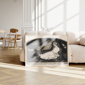 Reclining Woman and Child by Richard Holst Black and White Gift For Mom Prints Mother and Child Art Print Art Nouveau Canvas Vintage Art