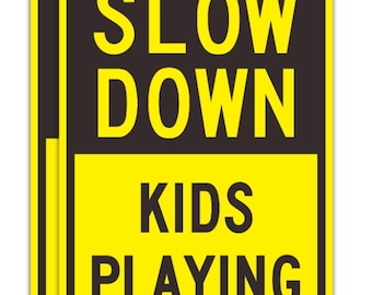 2 Pack)Slow - Kids And Pets At Play Sign | 10 X Lebanon