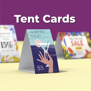 Cartes de tente personnalisées - Professionnelles, de haute qualité et parfaites pour tout événement