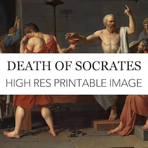 Death of Socrates Digital Print // Jacques-Louis David Printable High Res Painting // The Death of Socrates Poster // Jacques Louis David