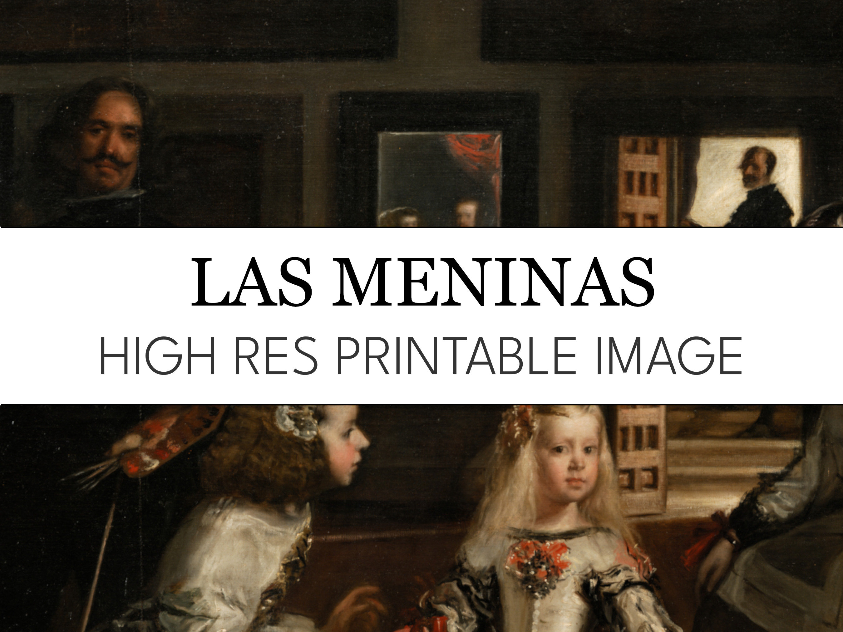 Las Meninas Digital Print // Diego Velazquez Printable High Res Image Download // Las Meninas Print at Home Posters // Famous Painting