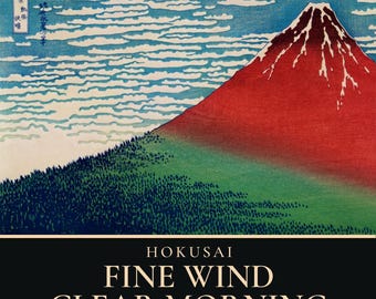 Hokusai Red Fuji Print: Fine Wind, Clear Morning (Digital Download)