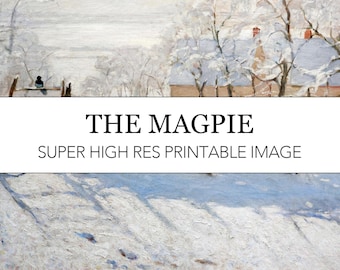 Monet's Magpie Winter Landscape Print (Digital Download)