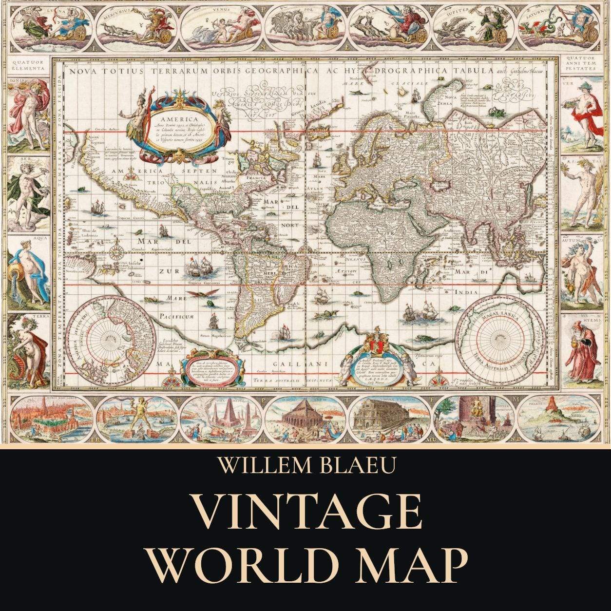 Blaeu Wall Map - Etsy