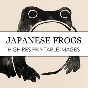 Japanese Frog Prints // Matsumoto Hoji Frog Wall Art // 3 x Vintage Frog Woodblock Posters // Ukiyo-e Frog Print // Japanese Frog Printable