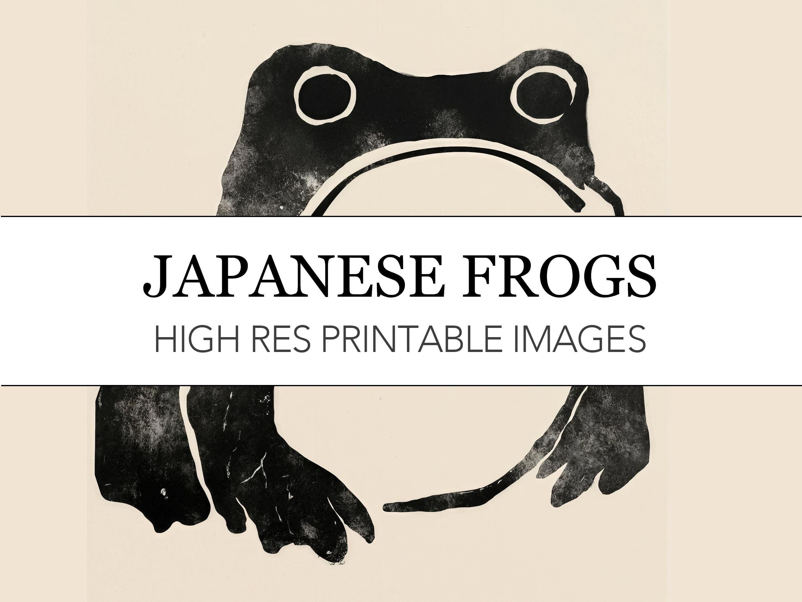 Matsumoto Hoji Frog Print Set: Ukiyo-e Japanese Art (digital