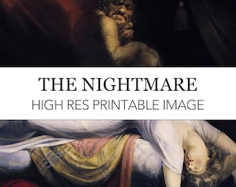 The Nightmare by Fuseli: Gothic Horror Digital Print (Printable)