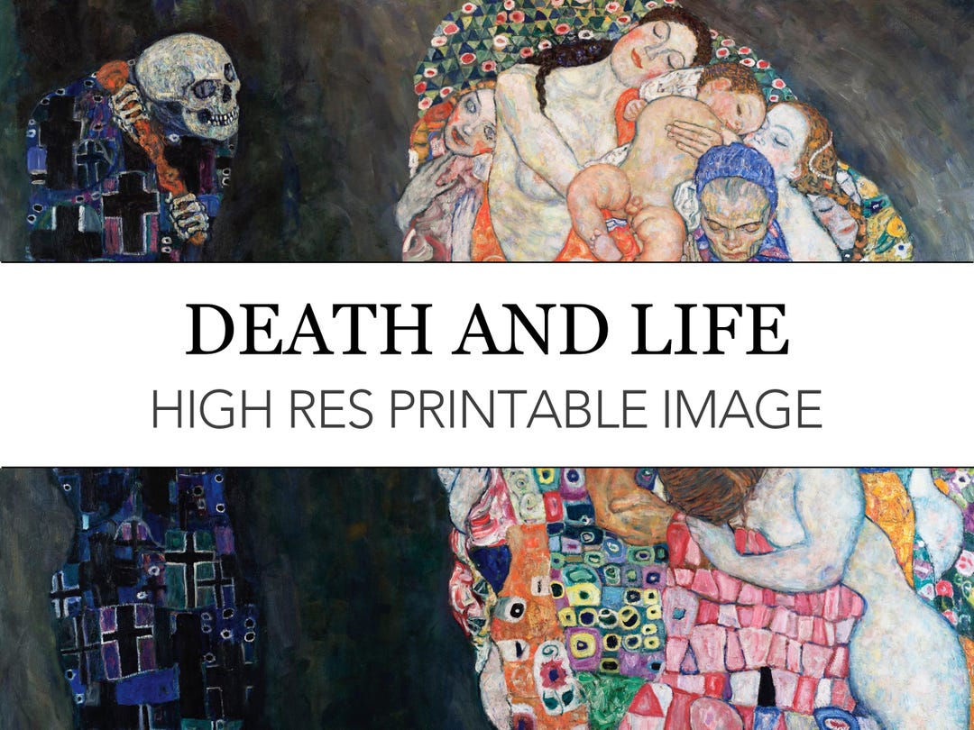 Death and Life Klimt Digital Print // Klimt Portrait Printable Image ...