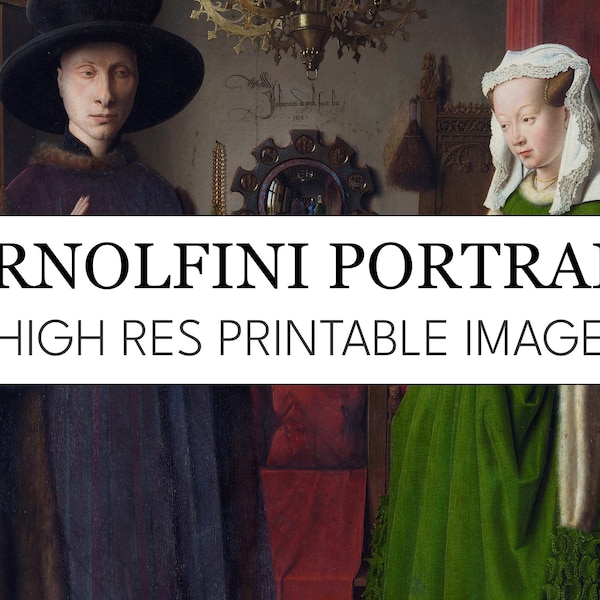 Arnolfini Portrait Printable Digital Print // Jan van Eyck High Res Image Download // Arnolfini Portrait Print at Home Posters // van Eyck