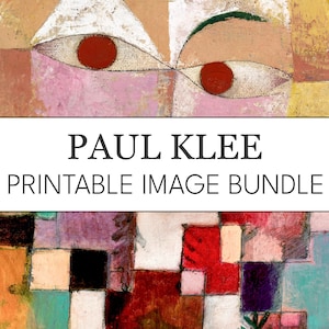 Paul Klee 22 Printable Images Bundle // High Res Wall Decor // Modern Art // Abstract Art Instant Art Print Download