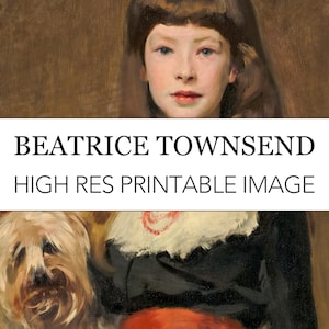 Miss Beatrice Townsend Sargent Digital Print // John Singer Sargent Poster Printable // Miss Beatrice Townsend Painting // Sargent Wall Art