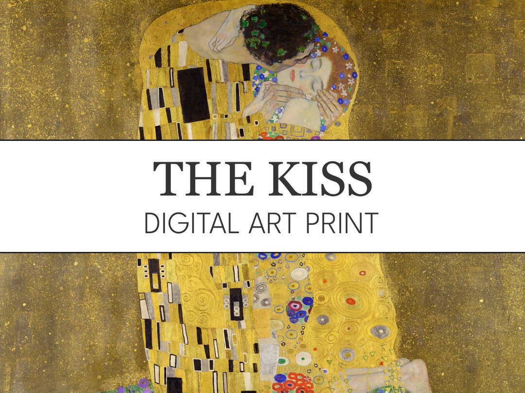 The Kiss - Gustav Klimt: Art Nouveau Golden Couple (digital Art Print ...