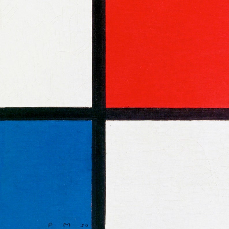 Piet Mondrian Detailed Close-Up High Res Image