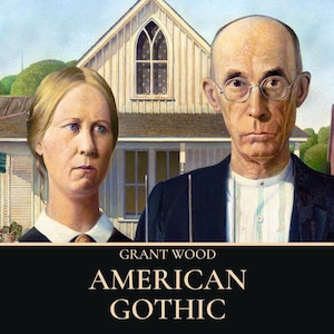 American Gothic Digital Print: Grant Wood Painting, High-Res Download
