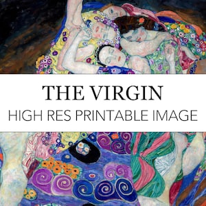 The Virgin Klimt Digital Print // Klimt Maiden Printable Image // The Virgin Klimt Wall Art // The Maiden Klimt Print  // Commercial Rights
