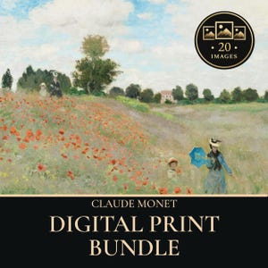 Monet-kunstafdrukken: hoge resolutie afbeeldingsbundel (digitale download)
