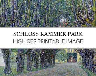 Klimt Avenue of Schloss Kammer Park Print: Art Nouveau Digital Download