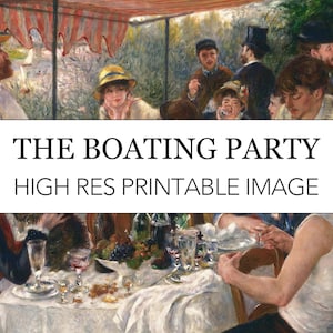 Luncheon of the Boating Party Renoir Digital Print // Renoir Printable Image Download // Luncheon of the Boating Party Renoir Painting