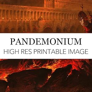 Poster John Martin - Pandemonium 1841 - 60x40 Cm - Reproduction Haute Qualité Kunst Für Alle