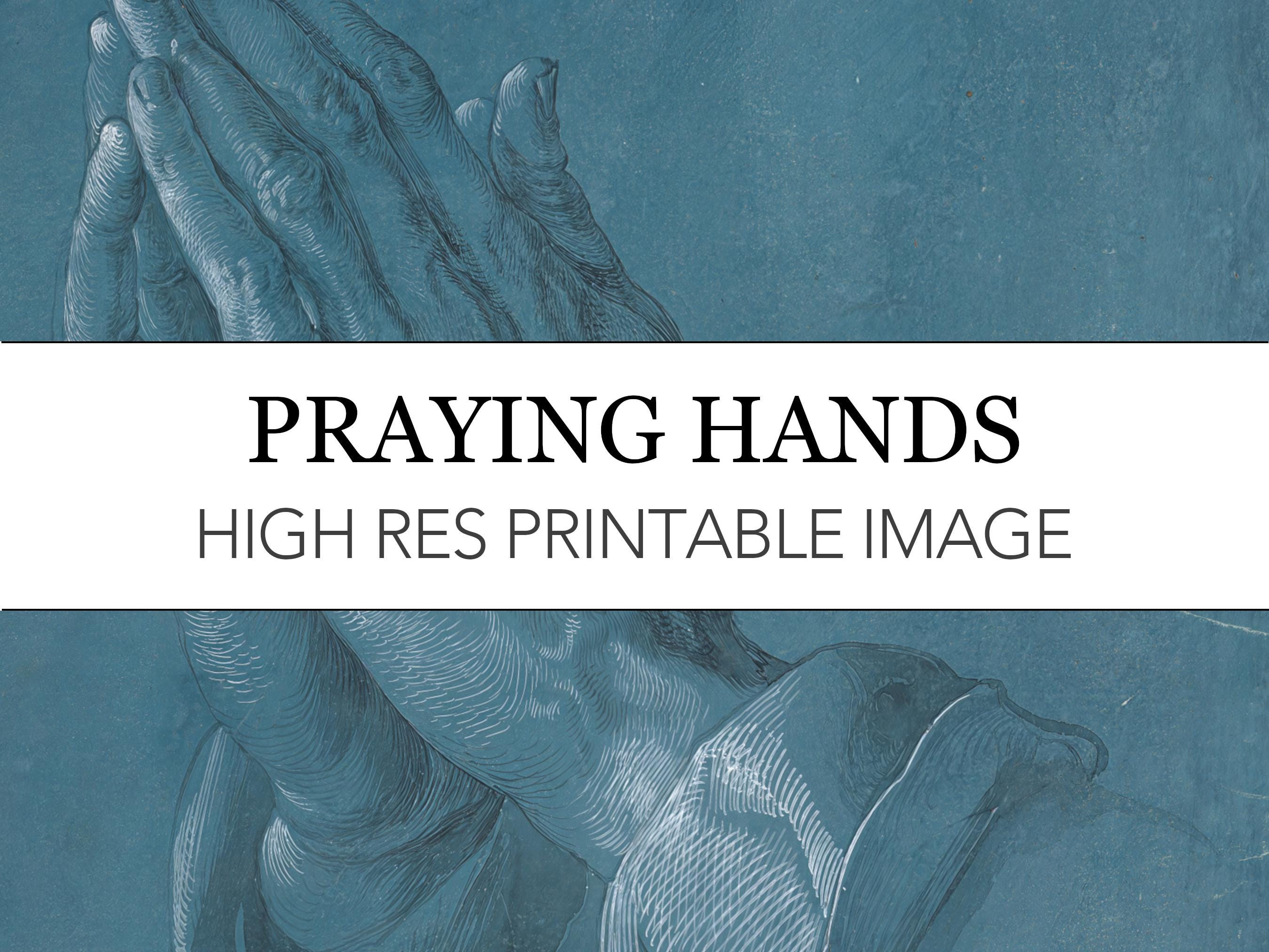Praying Hands Digital Download // Albrecht Durer Engraving Print Download // Praying Hands Drawing // Northern Renaissance // Hands Study