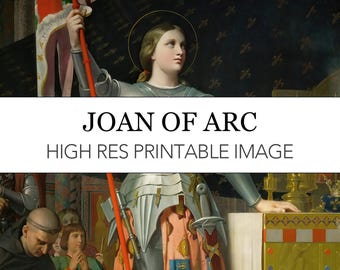 Joan of Arc Print: Ingres Painting, French Neoclassical Art (Digital Download)