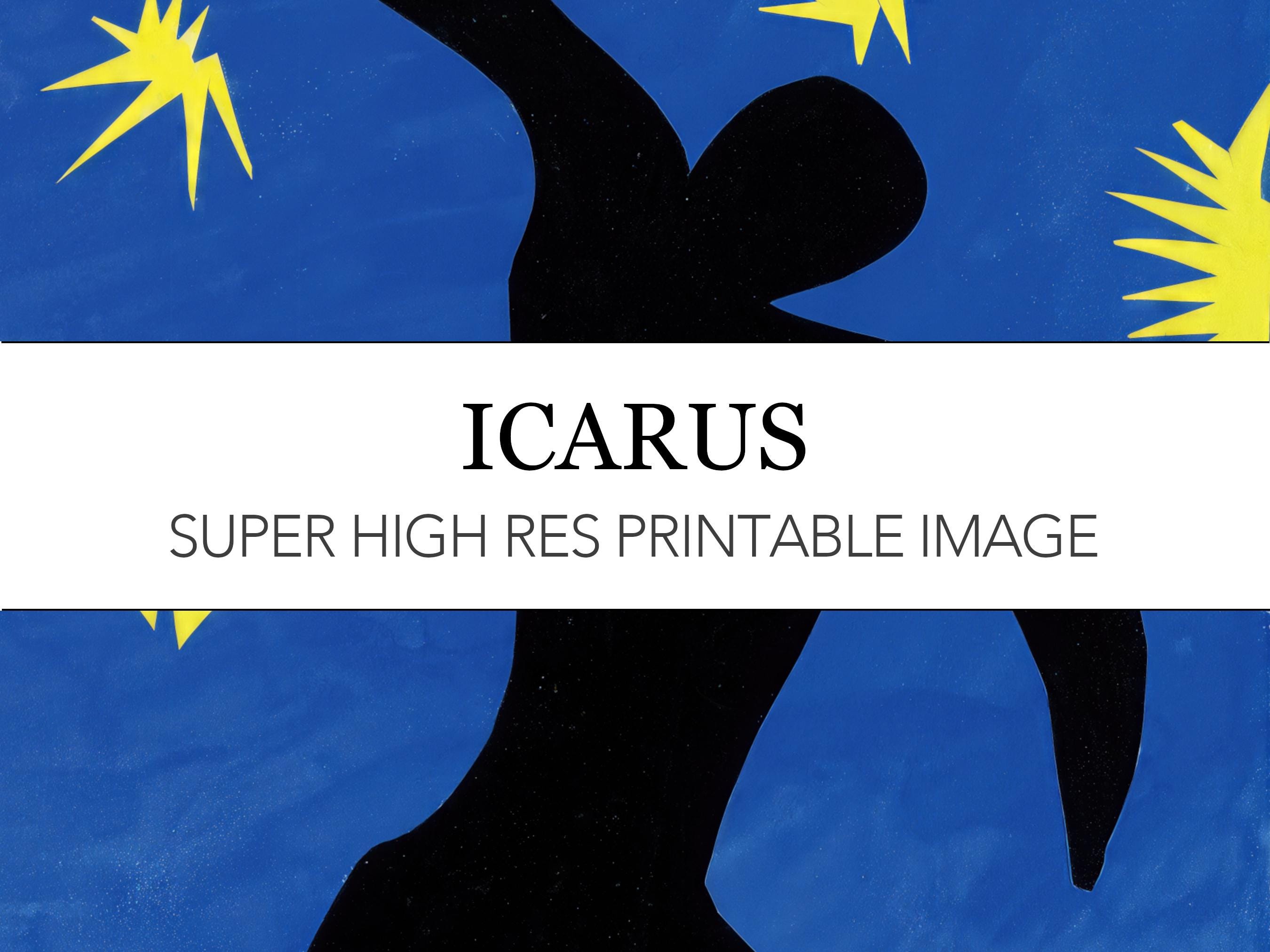 Icarus Matisse Digital Print // Henri Matisse Famous Icarus Printable Painting // Cut Outs Image Download // Icarus Wall Art Print at Home