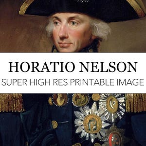 Horatio Nelson Digital Print // Lord Nelson Image Download // Admiral Nelson Portrait Painting // Nelson Trafalgar Navy Printable Wall Art