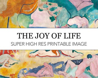 Joy of Life Printable Digital Print // Henri Matisse Joy of Life Le Bonheur de Vivre La Joie de Vivre Painting // High Res Image Download