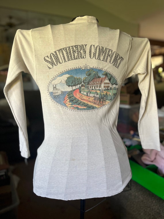 Vintage 70s/80s Southern Comfort long sleeve shirt - image 6