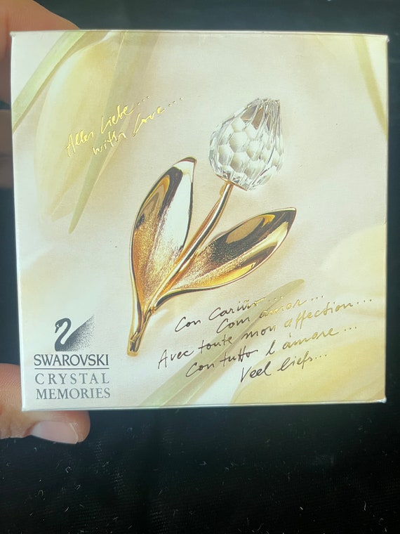 Swavorski Crystal Memories Tulip Brooch Vintage - image 4