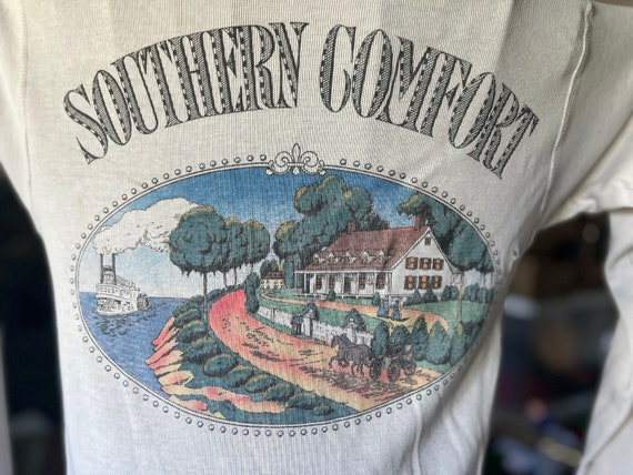 Vintage 70s/80s Southern Comfort long sleeve shirt - image 1