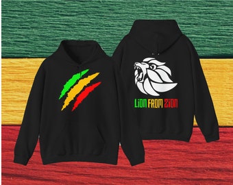 Rasta Lion Of Zion Unisex Heavy Hooded Sweatshirt